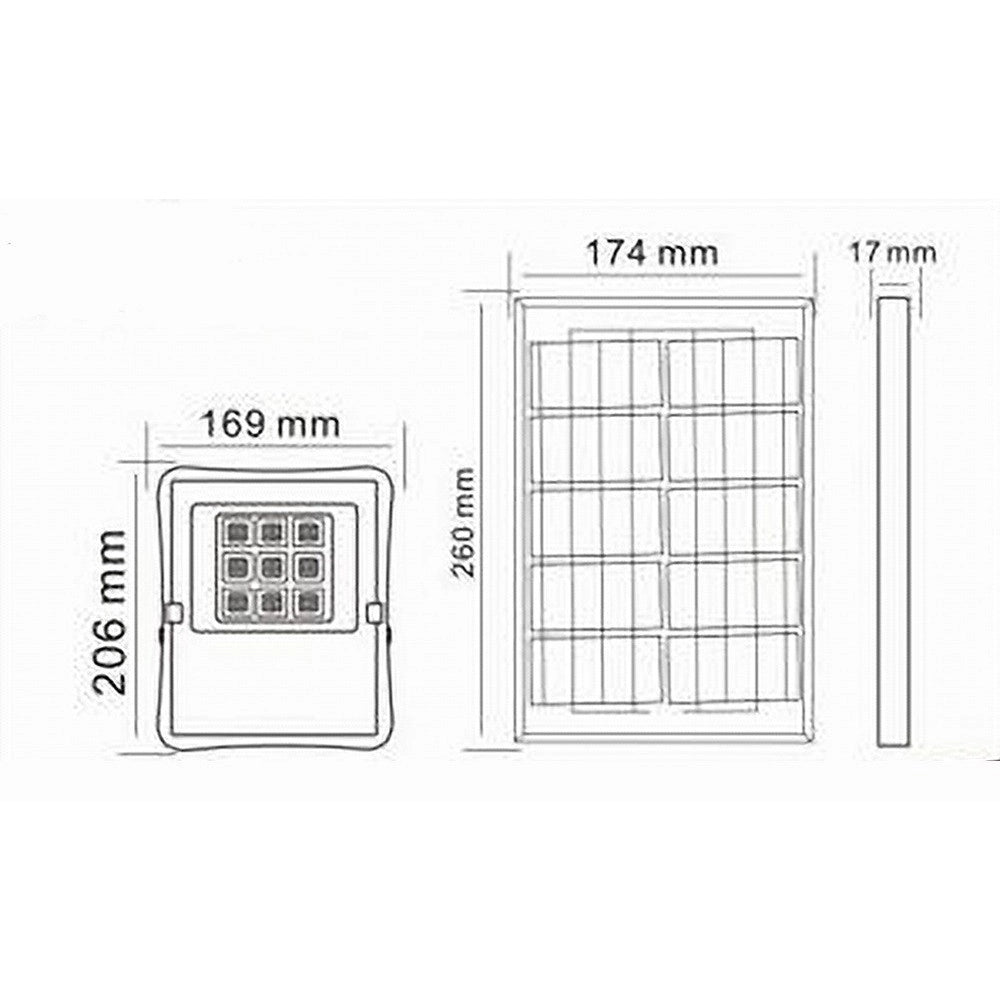 Trade Shop - Faretto Faro Led Solare 50 W Telecomando Ip65 Luce Bianca Fredda 6500k S01f-50w -