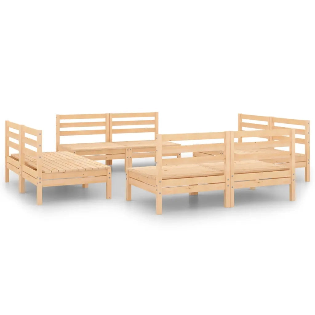 Set Divani da Giardino 8 pz in Legno Massello di Pino 3082412