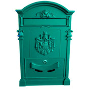 Trade Shop - Cassetta Postale Buca Lettere In Stile Antico Classico In Alluminio Verniciato - Azzurro