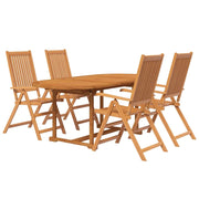 Set da pranzo da giardino mobili da esterno 5 pezzi in legno massello di acacia 02_0013742