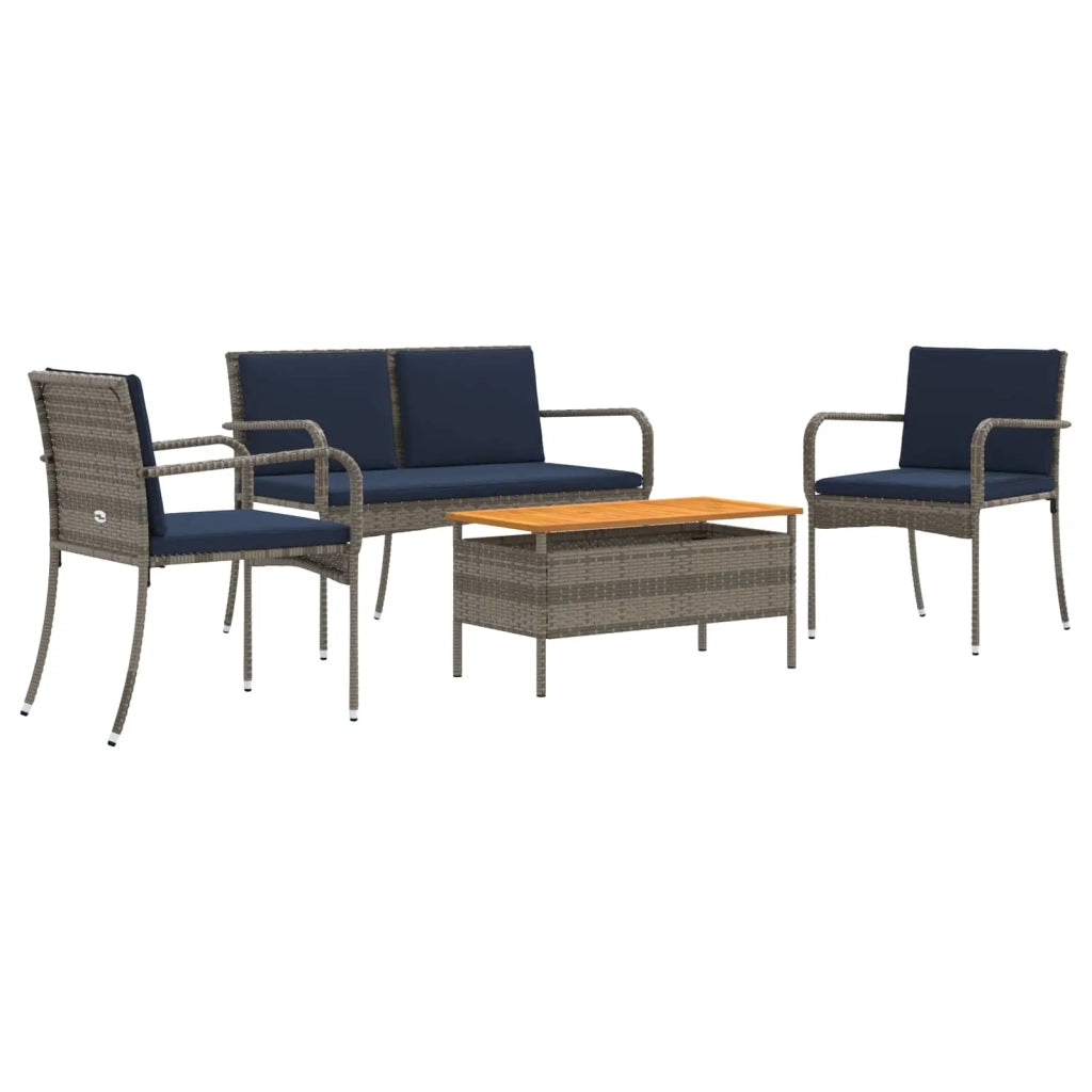 Set da giardino Grigio polyrattan 42025106
