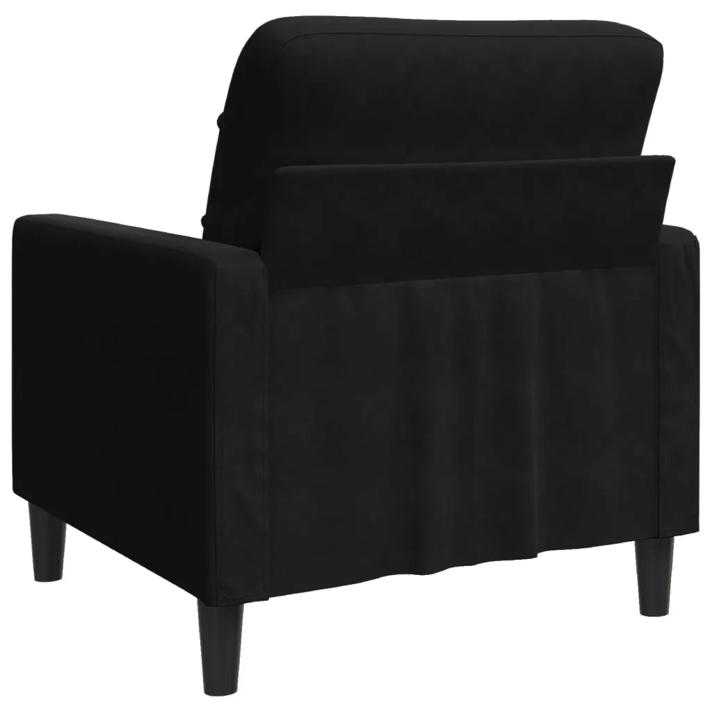 Divano Sedia-Poltrona Nero 60 cm Velluto 523017