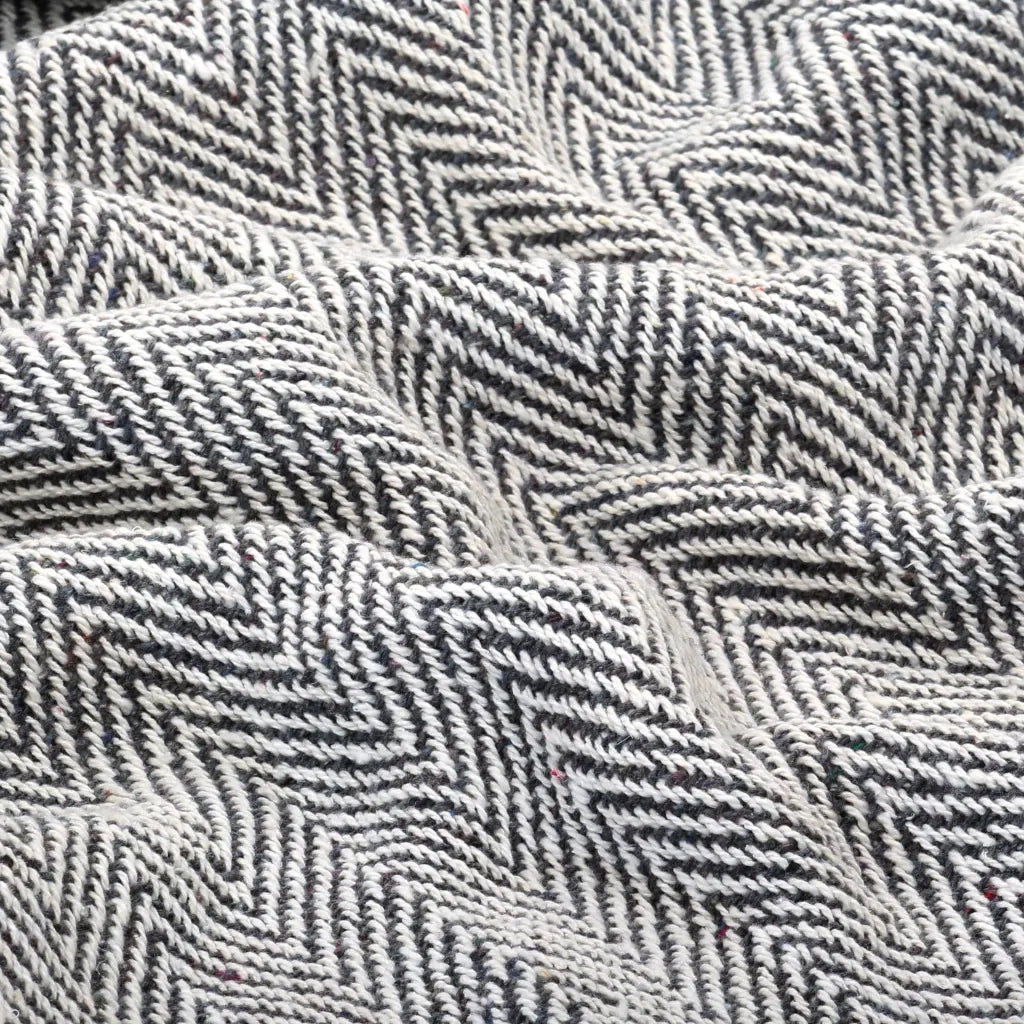Copriletto in Cotone a Spina di Pesce 160x210 cm Blu Marino 245322