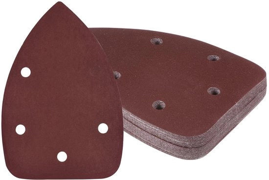 Set di carta abrasiva 25 pezzi - carta abrasiva a forma di triangolo 9,9 x 13,9 cm - grano 1000 - antistatico - ossido di alluminio di alta qualità - adatto per lavorazione del legno - carta abrasiva per macchina da raschiare