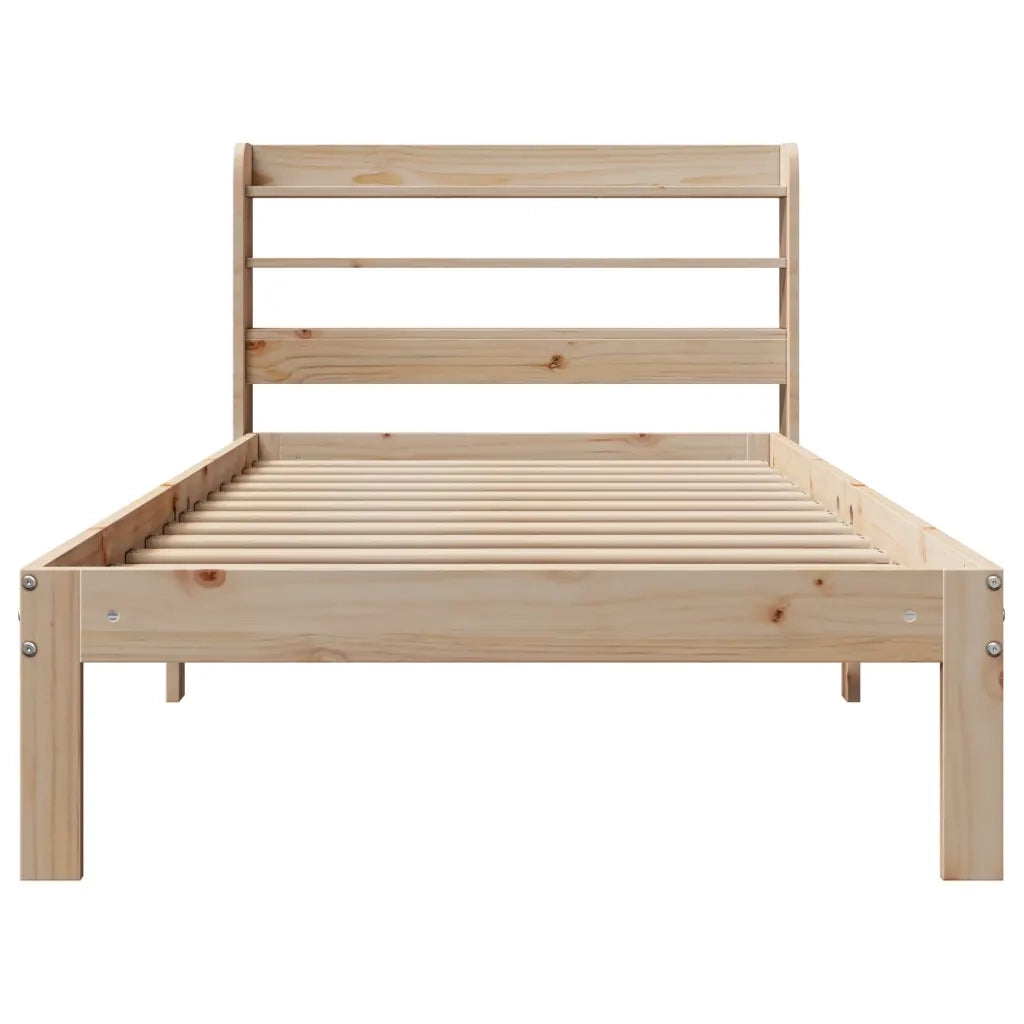 Giroletto con Testiera 100x200 cm Legno Massello di Pino 3306784