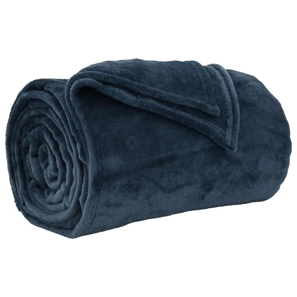 Coperte da Pile 6 pcs Blu navy 220 x 240 cm Panno