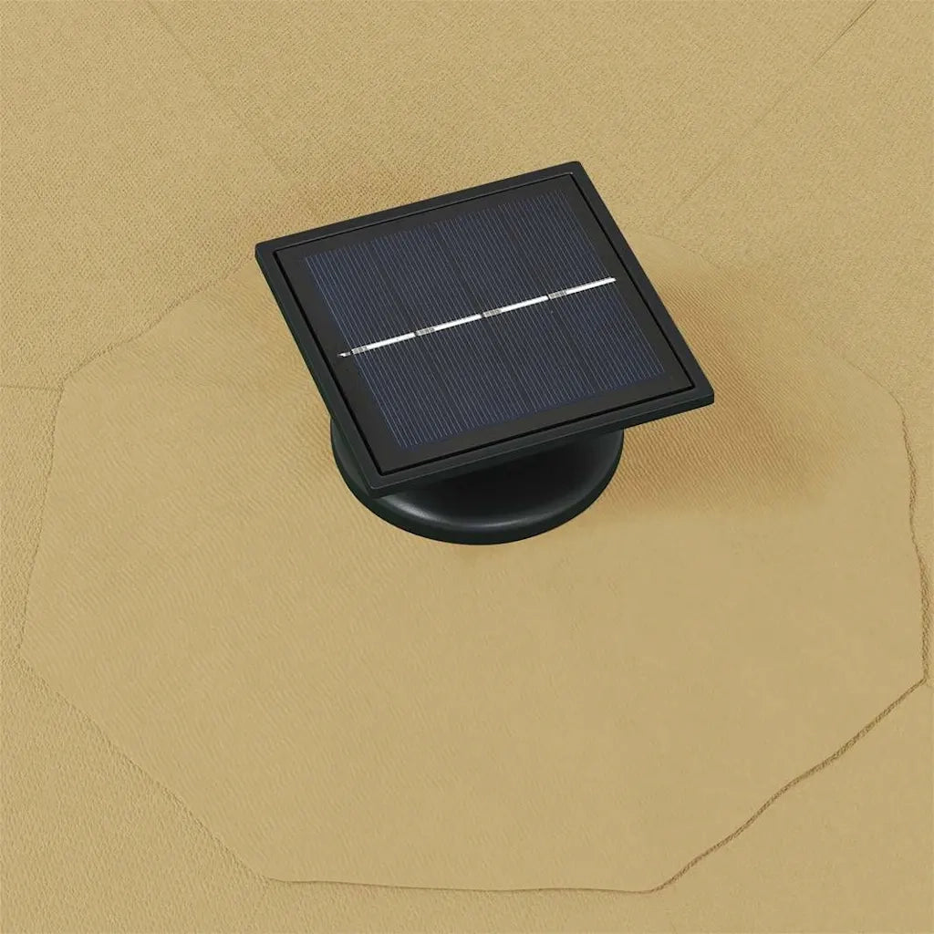 Ombrello | Parasolne da Giardino a Parete con LED 300 cm Tortora