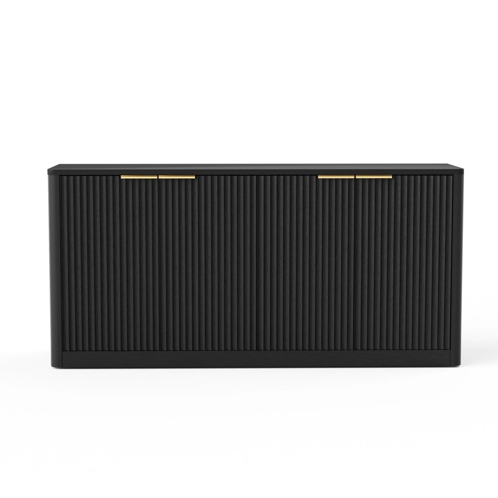Credenza 150 cm con Ante ¨C Xylo ¨C Nero, 150x40x70,5 cm