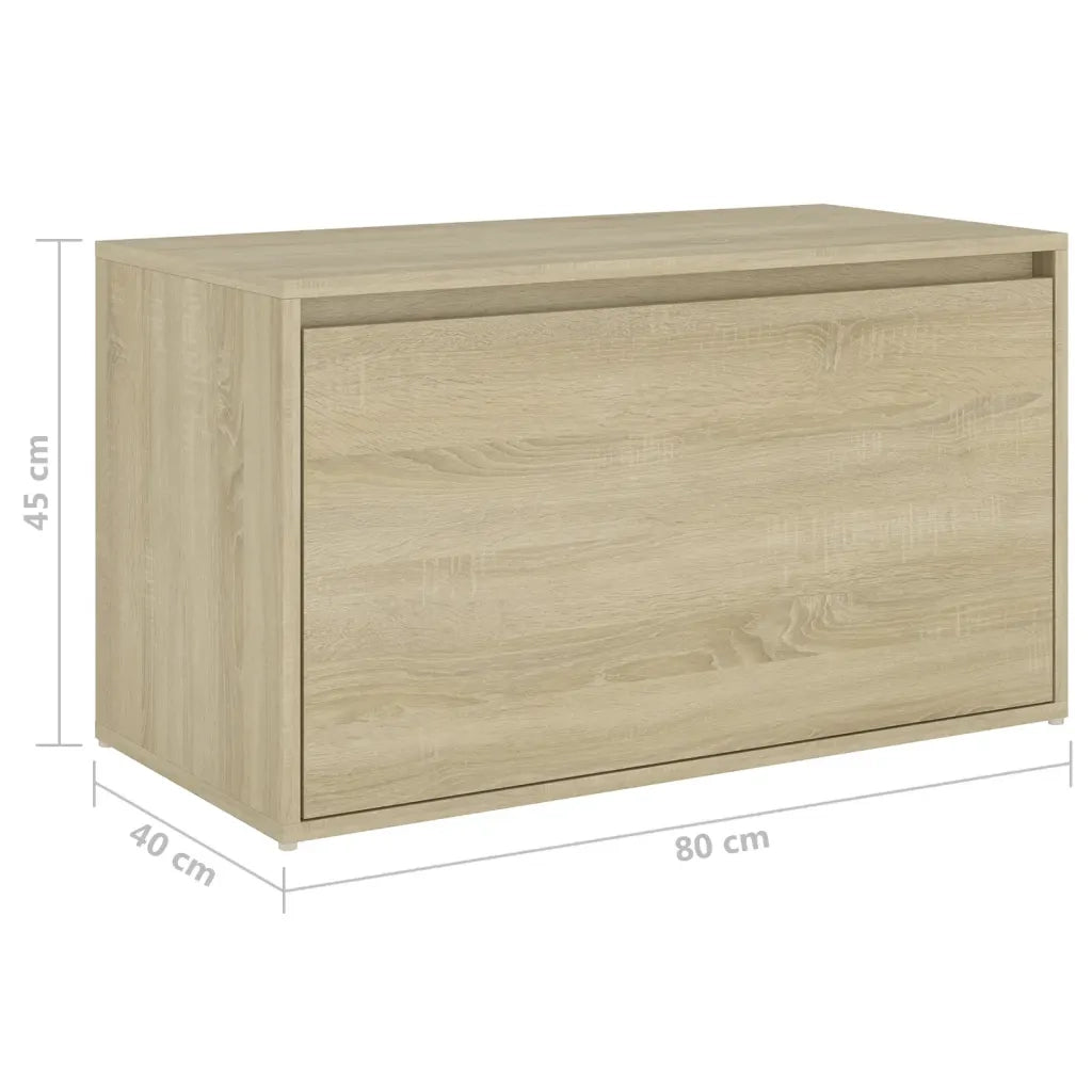 Panca da ingresso-Sgabello-Panca da Corridoio 80x40x45 cm Rovere Sonoma Truciolato