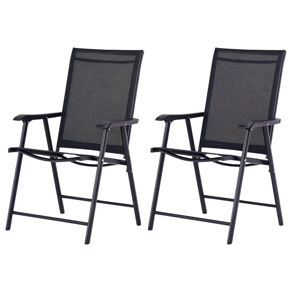 Sedia da pranzo pieghevole ¨C zephmum ¨C 2 pezzi, nero, 58x64x94 cm