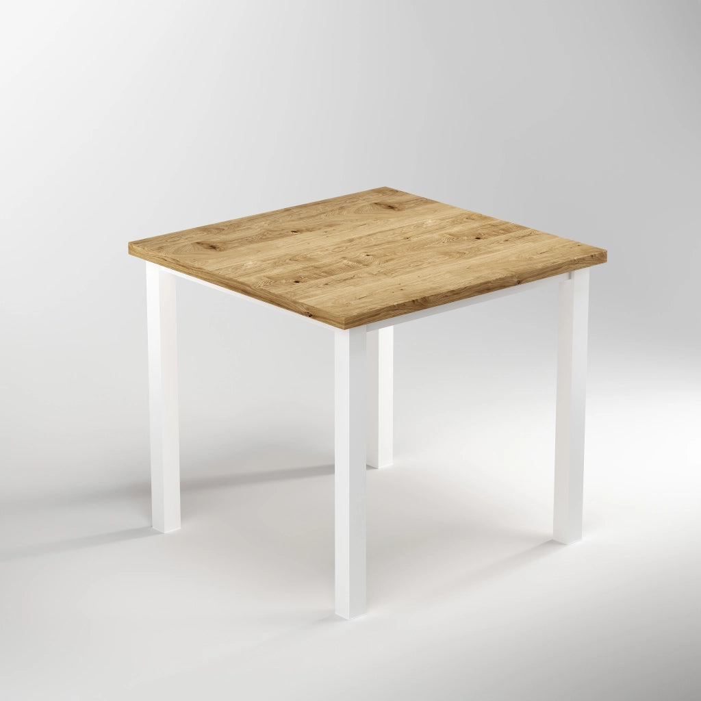 Emuca Gambe quadrate e struttura per tavolo, 50x50mm, 750x750, Verniciato bianco, Acciaio, 1 u.