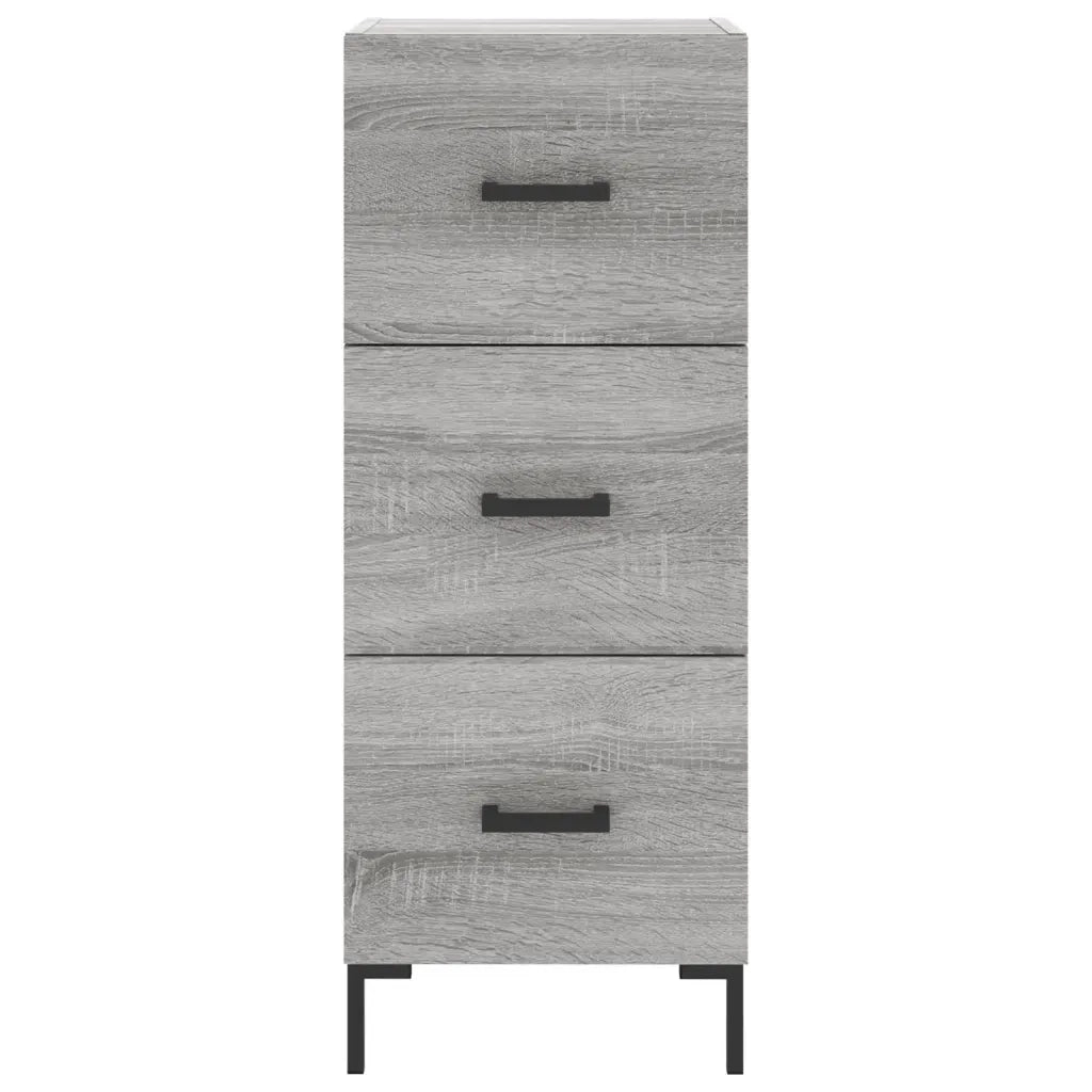 Credenza-Buffet-Armadio da cucina Grigio Sonoma 34,5x34x180 cm in Legno Multistrato 480501