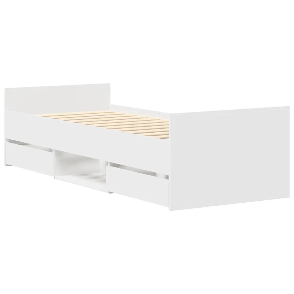 Giroletto con Testiera e Pediera Bianco 75x190 cm