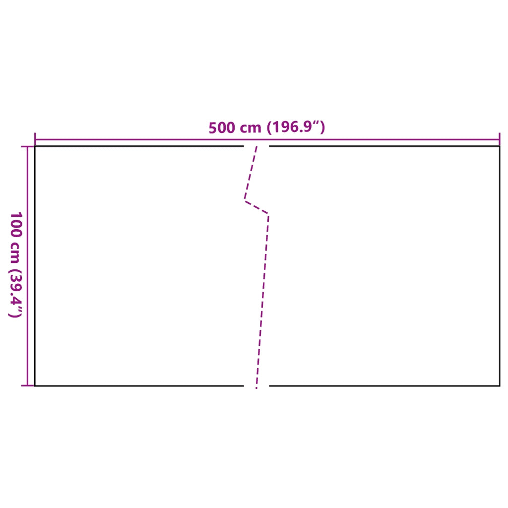 Paravento da Balcone Nero 500x100 cm in Polyrattan 156303