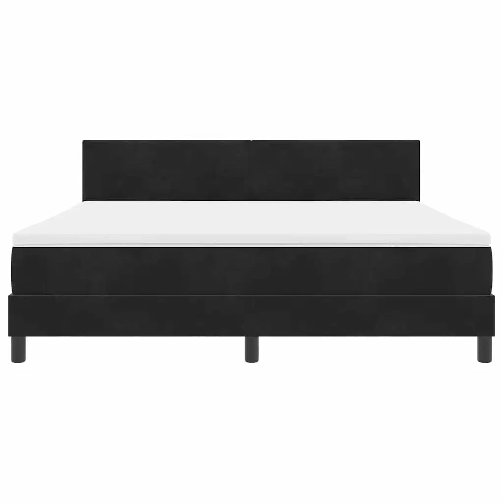 Letto a molle con materasso Nero 180 x 200 cm Velluto 3339190
