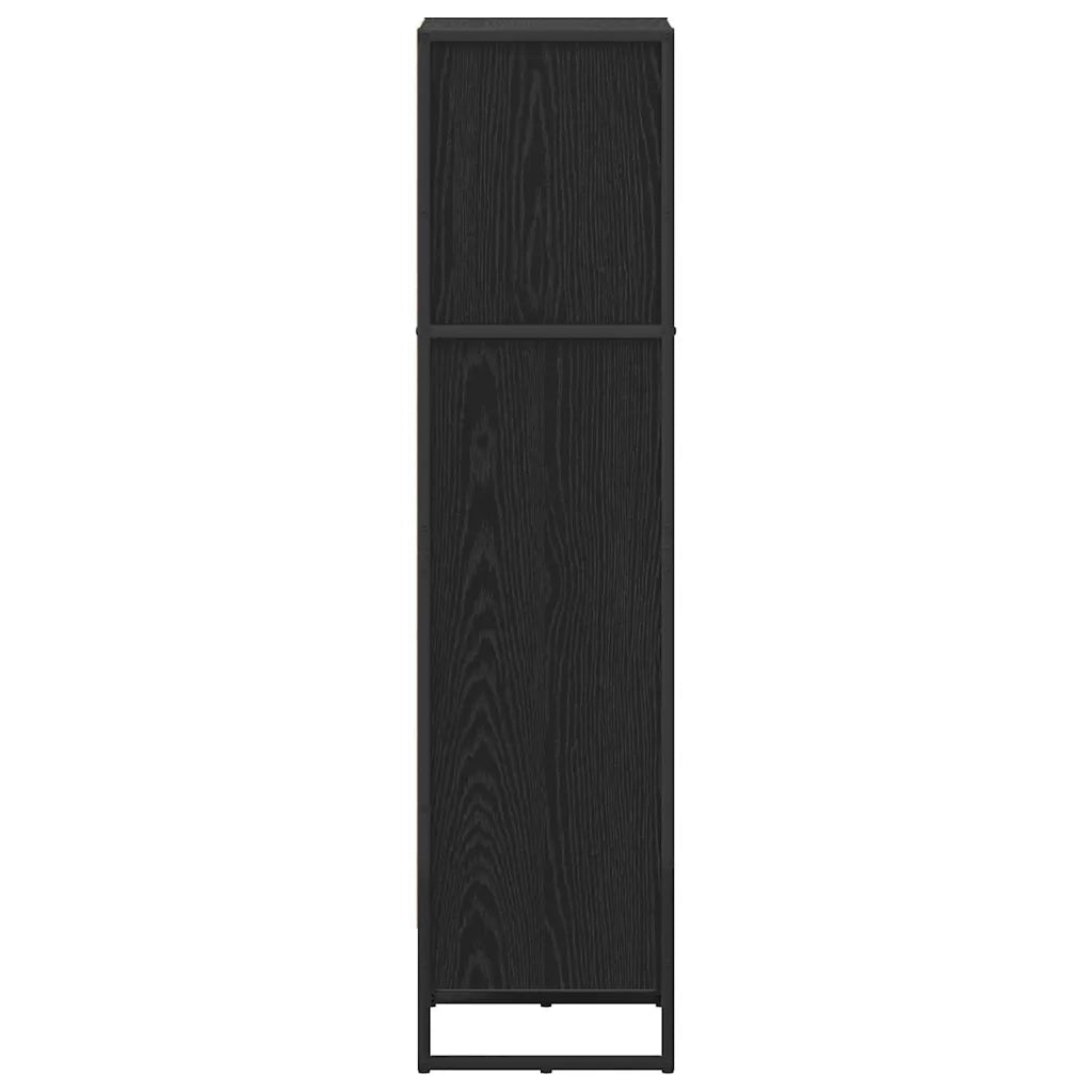Armadio per Libri Rovere Nero 40 x 30 x 121 cm 886366
