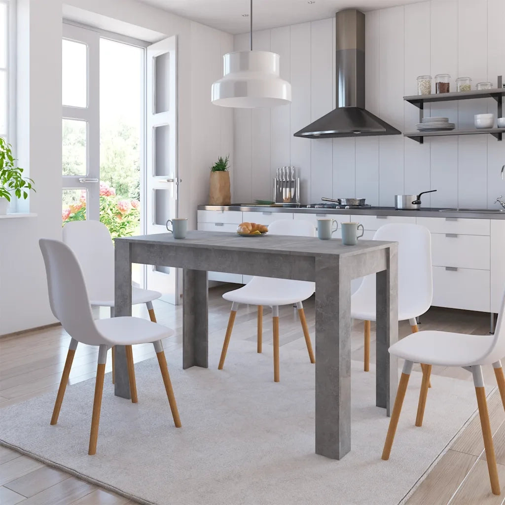 Tavolo da Pranzo | Tavolo da cucina Grigio Cemento 120x60x76 cm Legno Multistrato