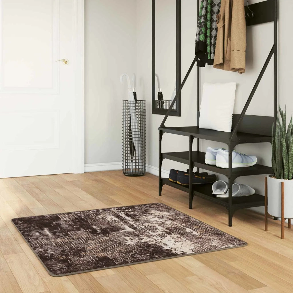 Runner Tappeto MARSA Nero 100 x 100 cm Poliestere e PVC 42023380
