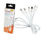 Trade Shop - Cavo Usb Di Ricarica 4in1 Microusb Tipo C + 2 Lightning Iphone Linq Ip-7744 -