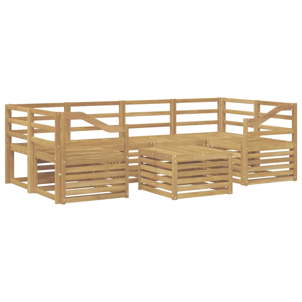 Set di divani da esterno 7 pcs Bianco Legno di Acacia Massello 3391489