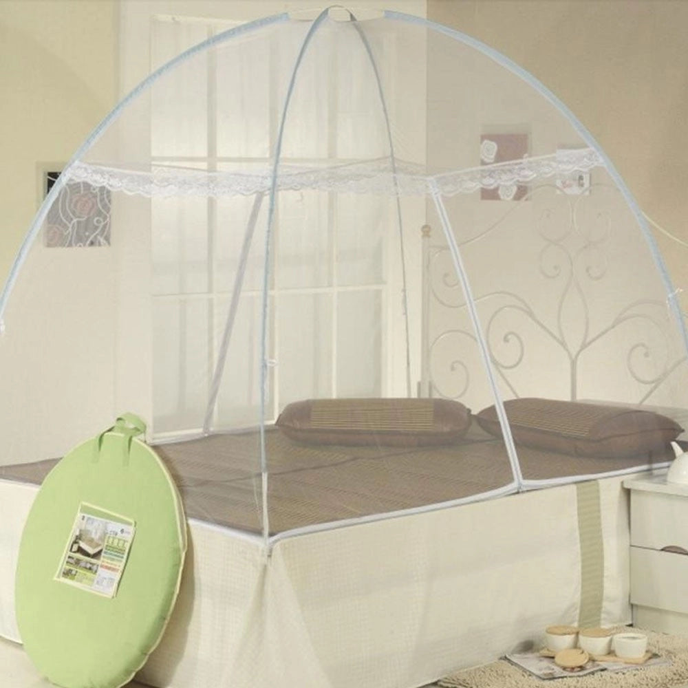Trade Shop - Zanzariera Letto Pieghevole Traspirante Facile Da Installare Zanzare 180x200 Cm -
