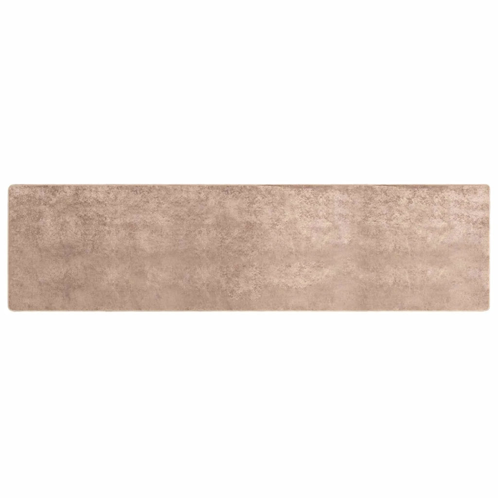 Runner Tappeto MARSA Sabbia 100 x 450 cm Poliestere e PVC