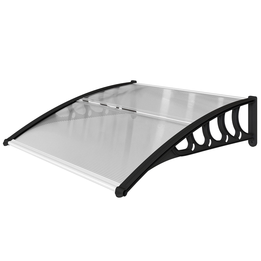 Tettoia da Esterno in Policarbonato per Porte e Finestre, 103x96.5x27cm, Trasparente