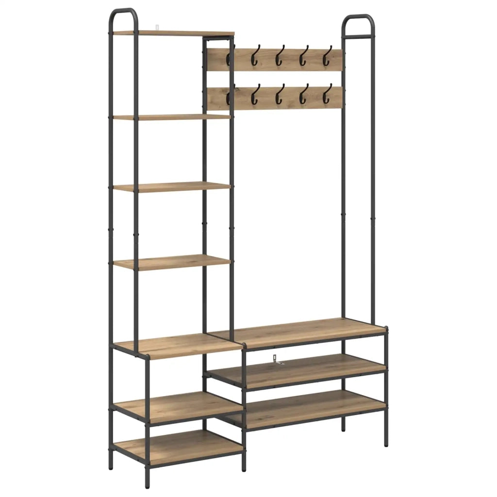 Appendiabiti con panca per scarpe Rovere Artigianale 8012043