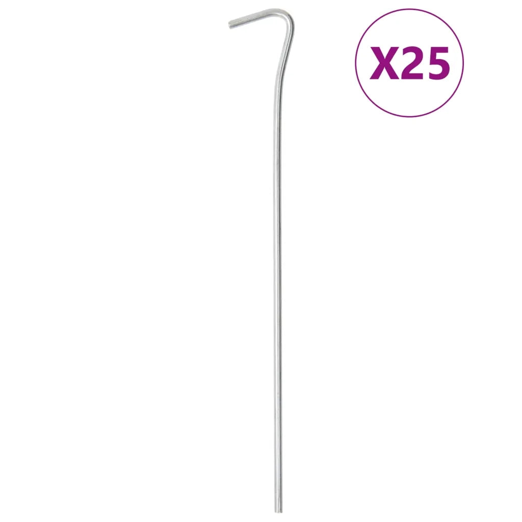 Picchetti per Tenda 25 pz 23 cm Ã˜4 mm in Acciaio Zincato