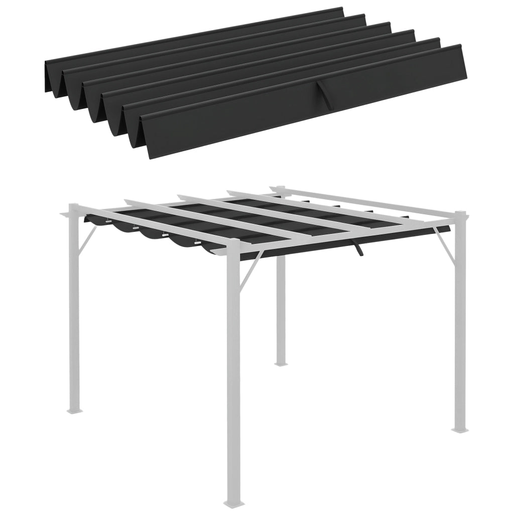 Tettuccio per Gazebo 3x3 m ¨C zephmum ¨C Grigio Poliestere
