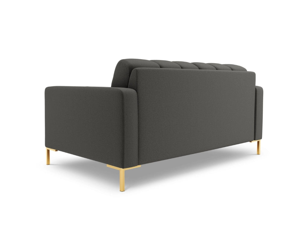 Cosmopolitan Design - Divano "Bali" 2 posti in tessuto strutturato grigio scuro 