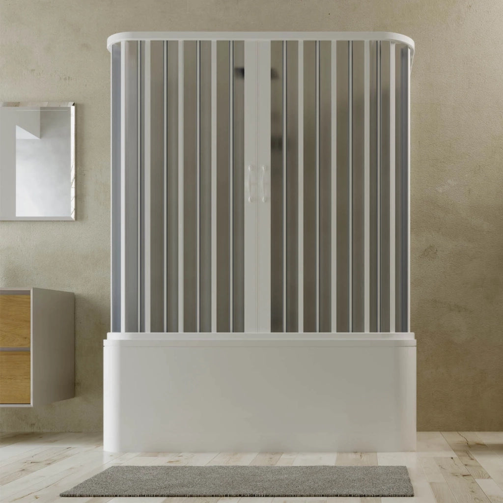Box a 3 lati sopravasca in PVC a soffietto 70x160x70 cm H 150 mod. Tagete con apertura centrale