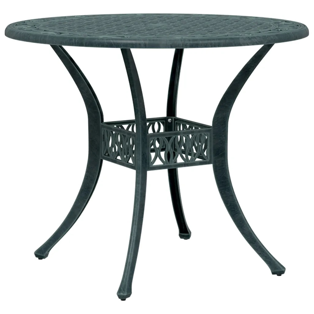 Tavolo da Giardino Verde Ø90x75 cm in Alluminio Pressofuso 4002810