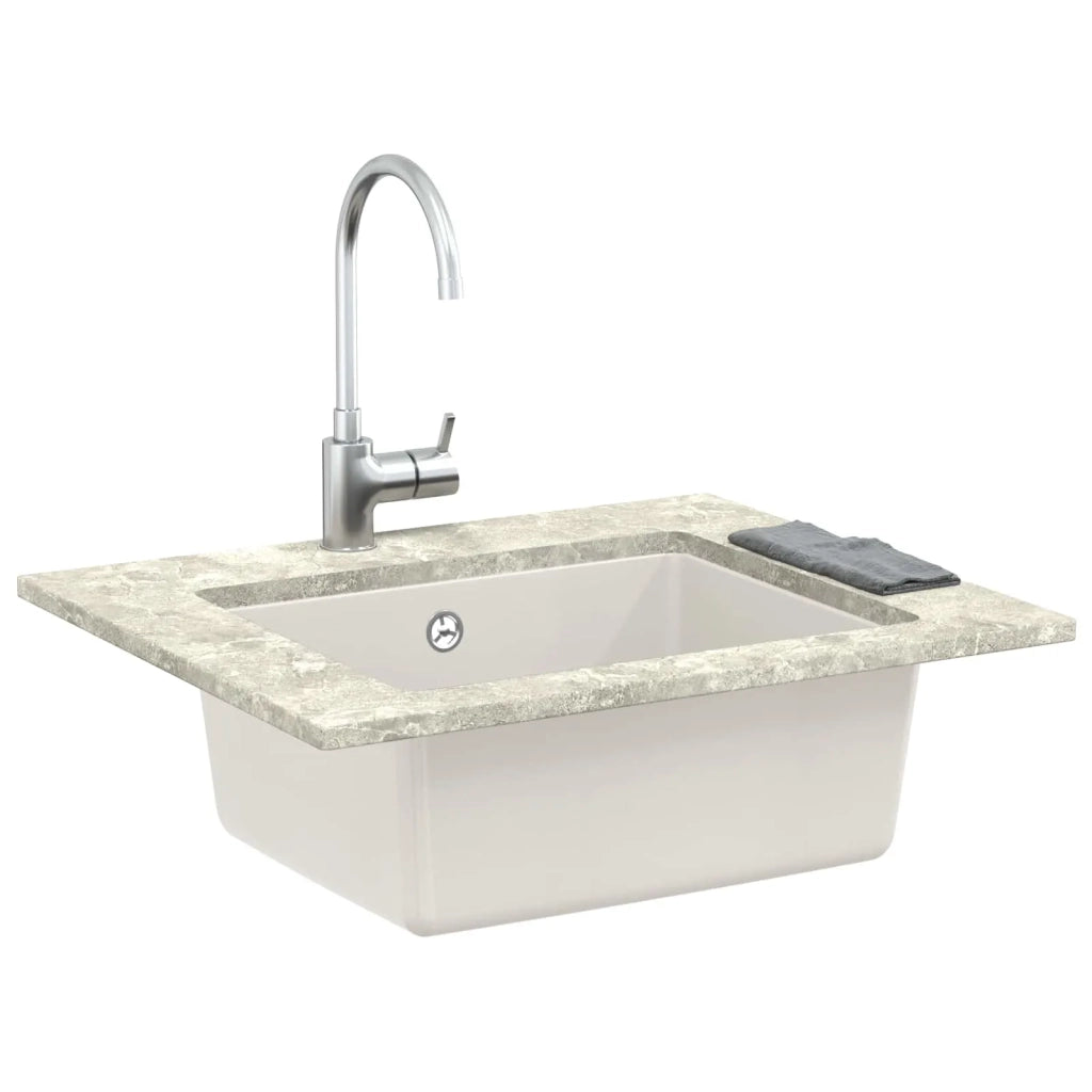 Lavello Bianco 530 x 460 mm 80% Quarzo e 20% Resina CFW8545566
