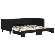 Divano letto | Sof¨¤ letto | Letto singolo Estraibile Nero 90x190 cm in Velluto