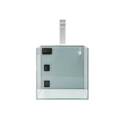 Aqpet Kubic 50 Rear Bianco - vasca in vetro extrachiaro cm50×50×50h con filtro posteriore