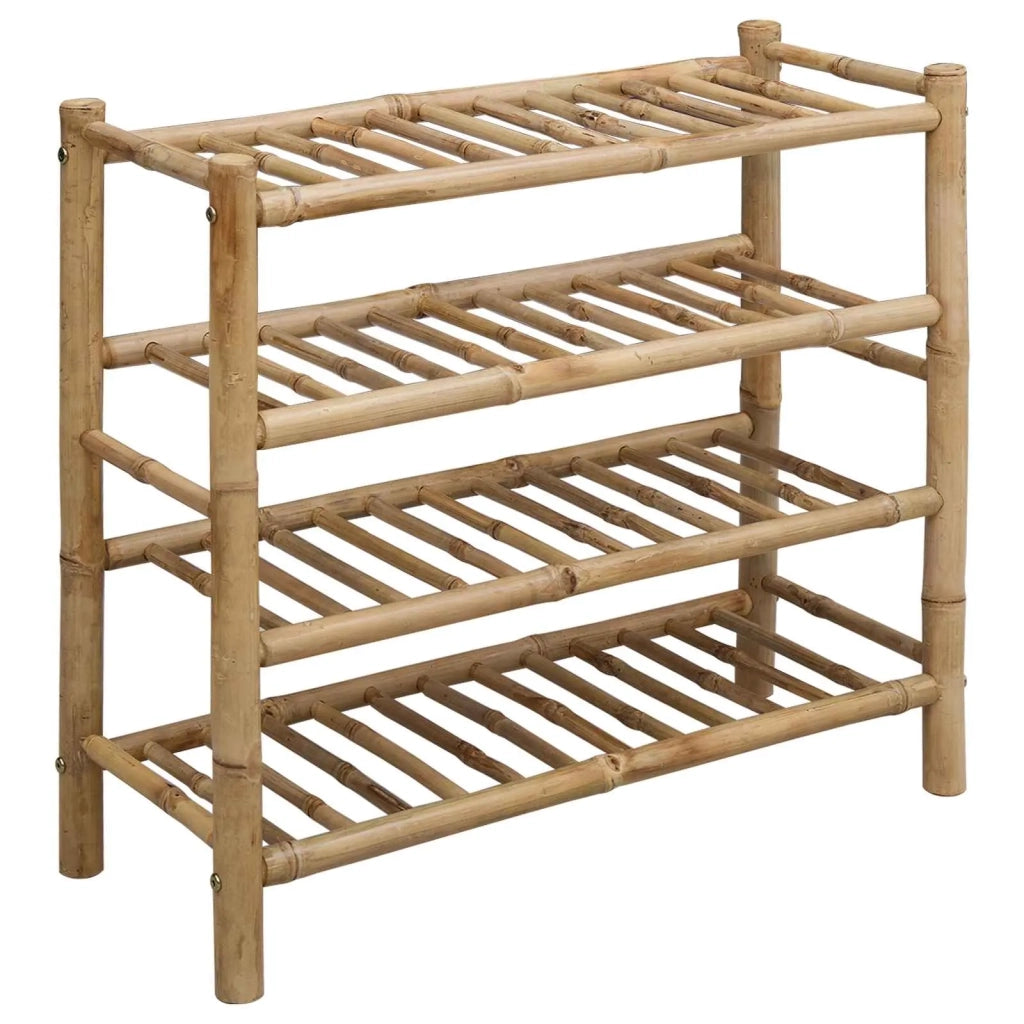 Scarpiera con lo scaffale Naturale 68 x 28 x 63 cm Bambù 42028236
