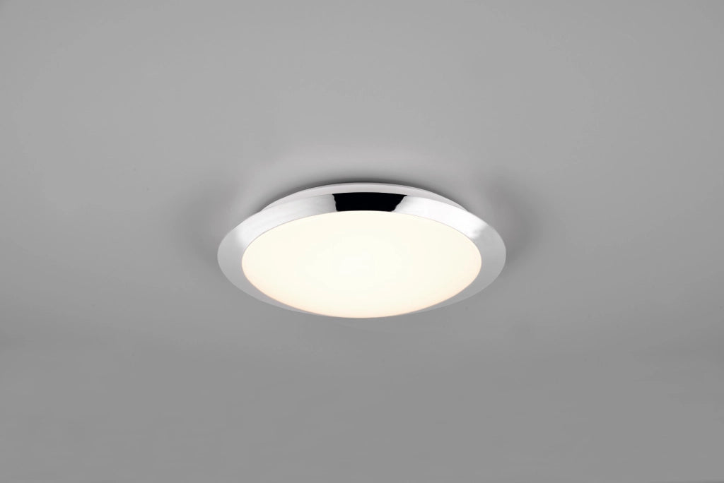 Plafoniera bagno LED Trio Umberto argento 29cm IP44