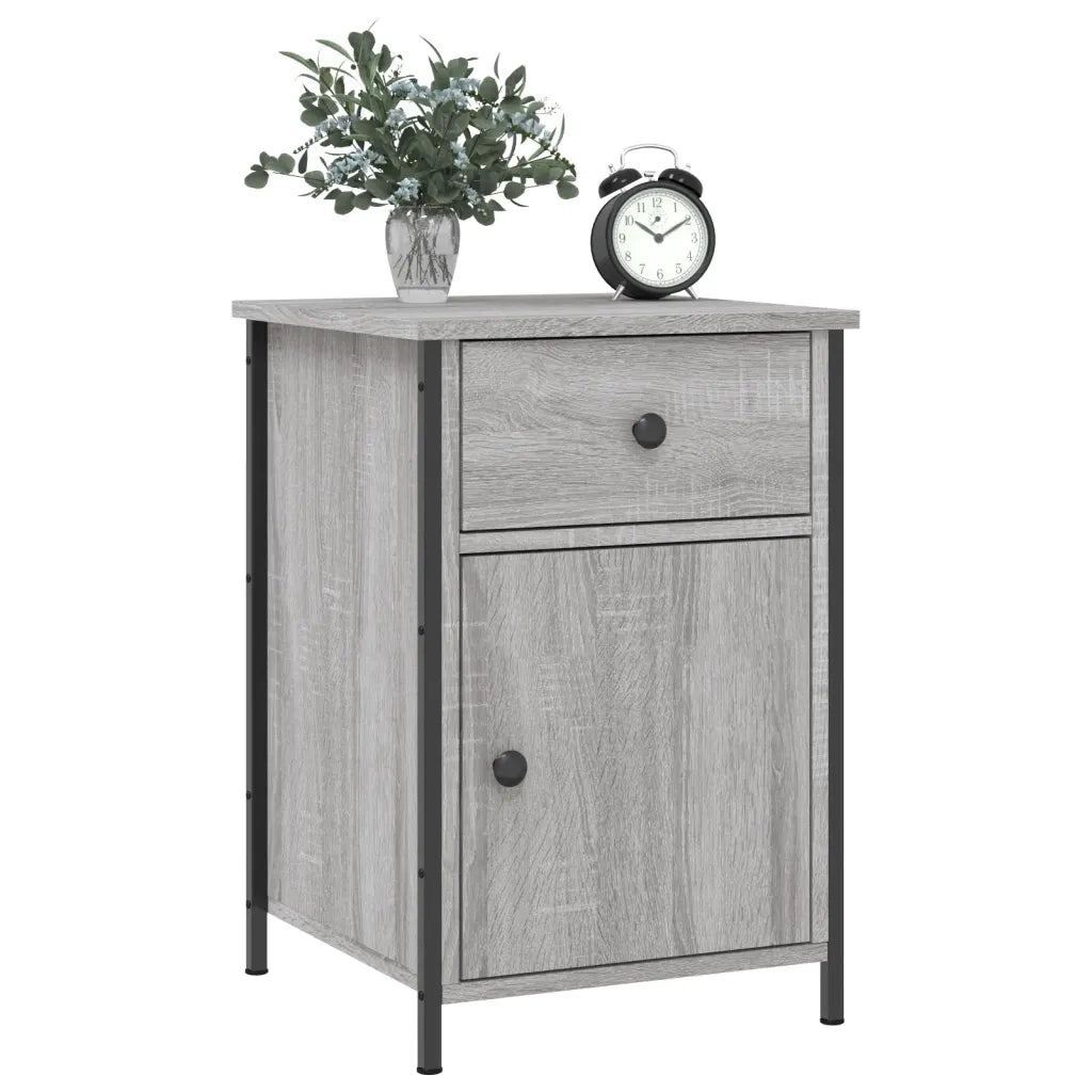 Comodini 2 pz-Set di 2 Tavolino da notte Grigio Sonoma 40x42x60 cm in Legno Multistrato 333171