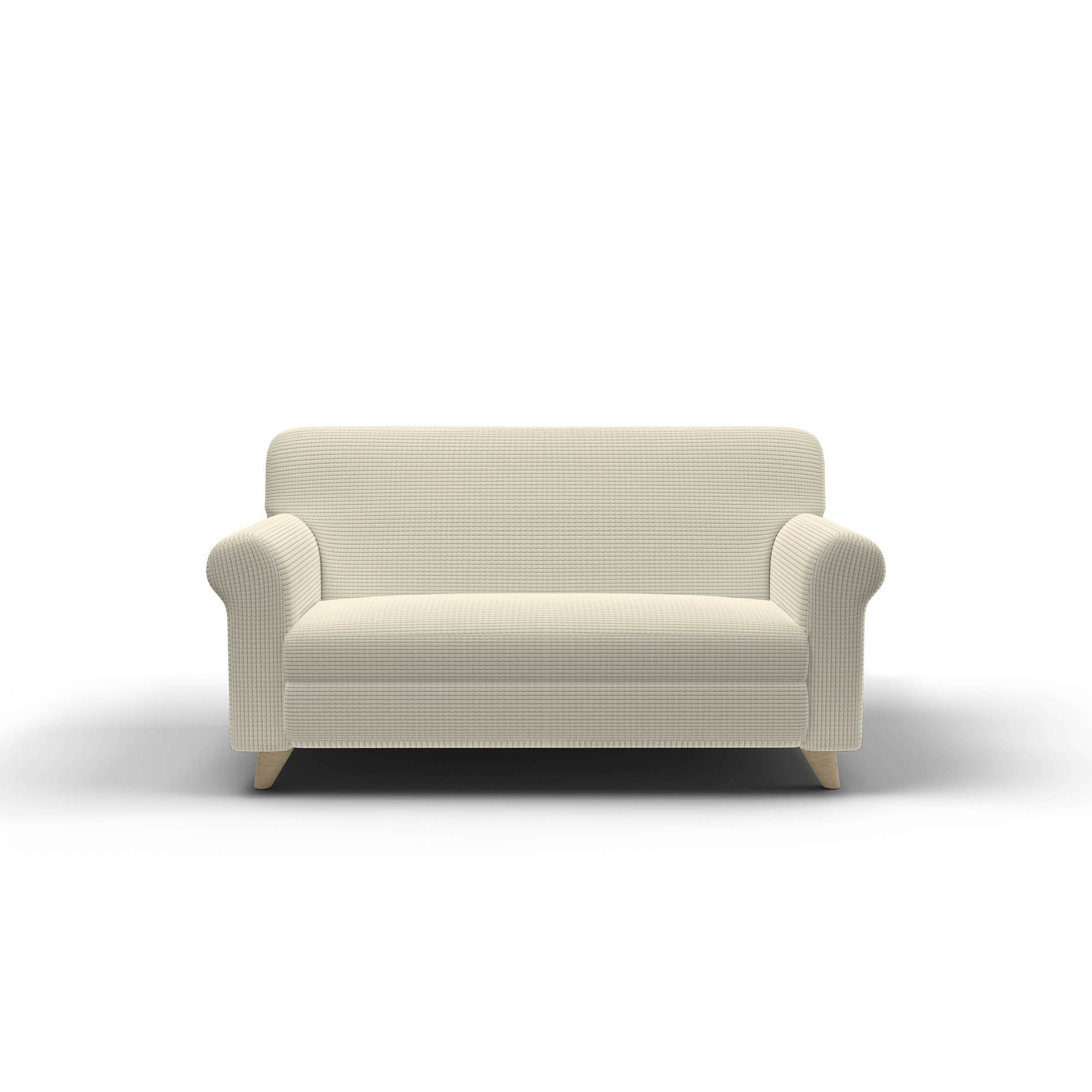 Copridivano Elasticizzato 2 Posti in Poliestere Leslie Panna