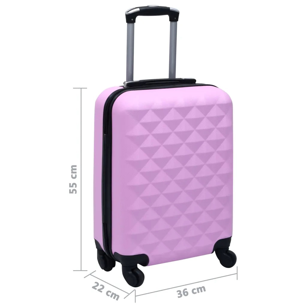 Trolley a Custodia Rigida Rosa ABS 92419
