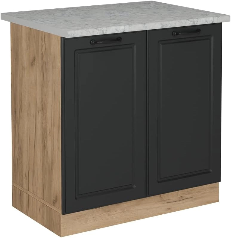 Mobile lavello cucina R-Line, Antracite casa di campagna, 80 cm PL Marmo