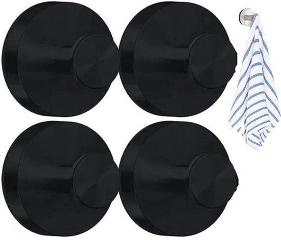 Set di 4 maniglie per asciugamano rimovibili, adatte per infissi di finestra della doccia, maniglie per appendere e maniglie metalliche per asciugamano e doccia; accessori da bagno decorativi.