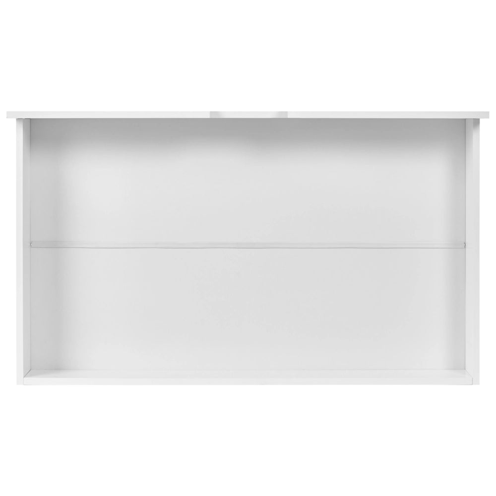 Set di 2 cassetti letto contenitore sottoletto in legno massello bianco con ruote