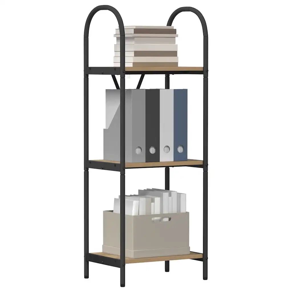 Libreria-Scaffale per Libri-Mobile di Stoccaggio Rovere artigianale 40 x 30 x 109 cm Legno multistrato 808819