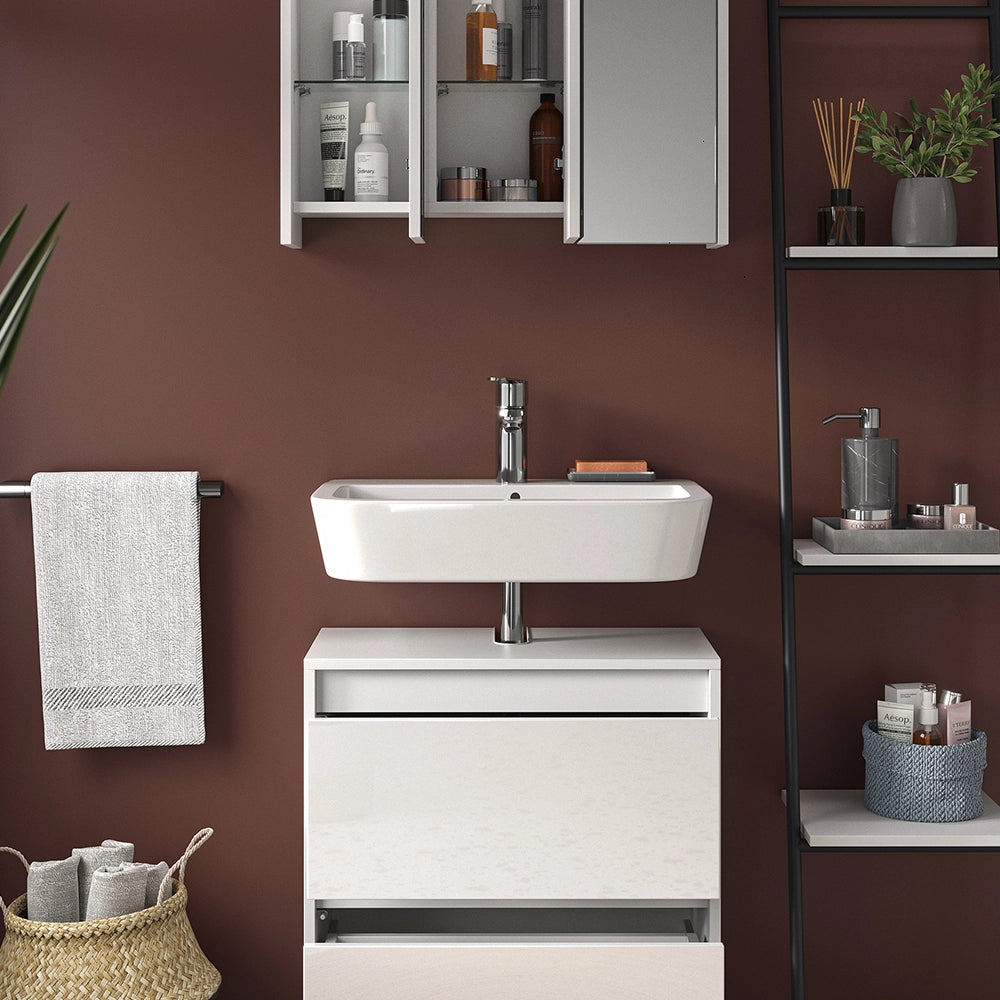 Set di mobili da bagno Majest Bianco lucido 2 parti Vicco