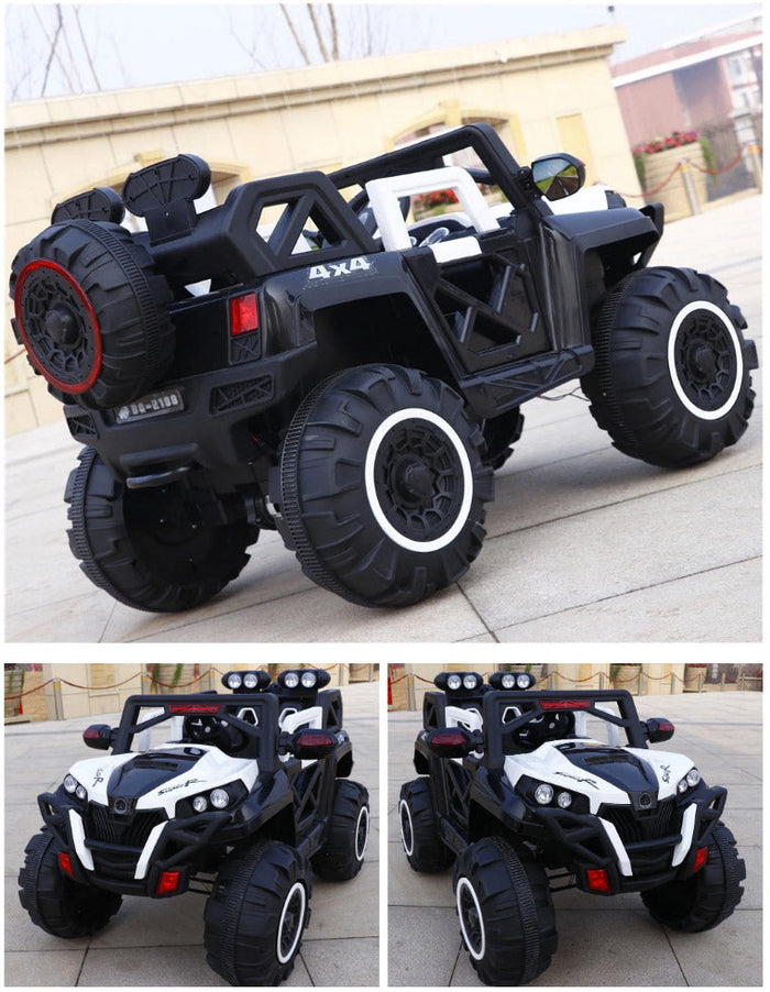 Macchina Elettrica per Bambini 12V Kidfun Fuoristrada 4x4 Bianca