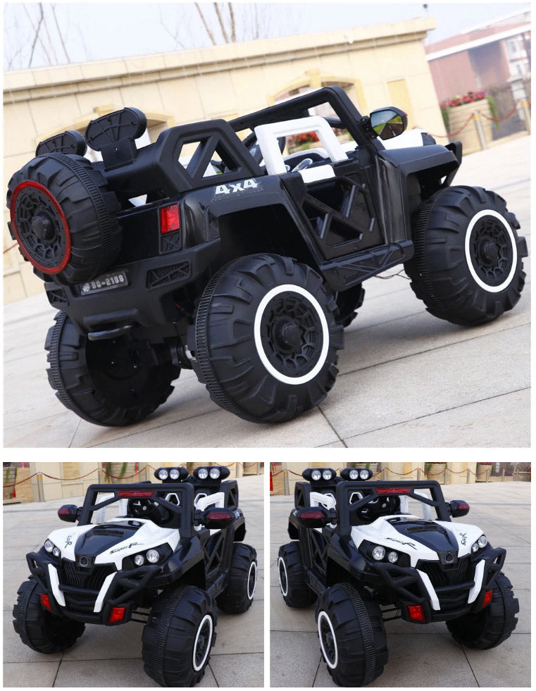 Macchina Elettrica per Bambini 12V Kidfun Fuoristrada 4x4 Bianca