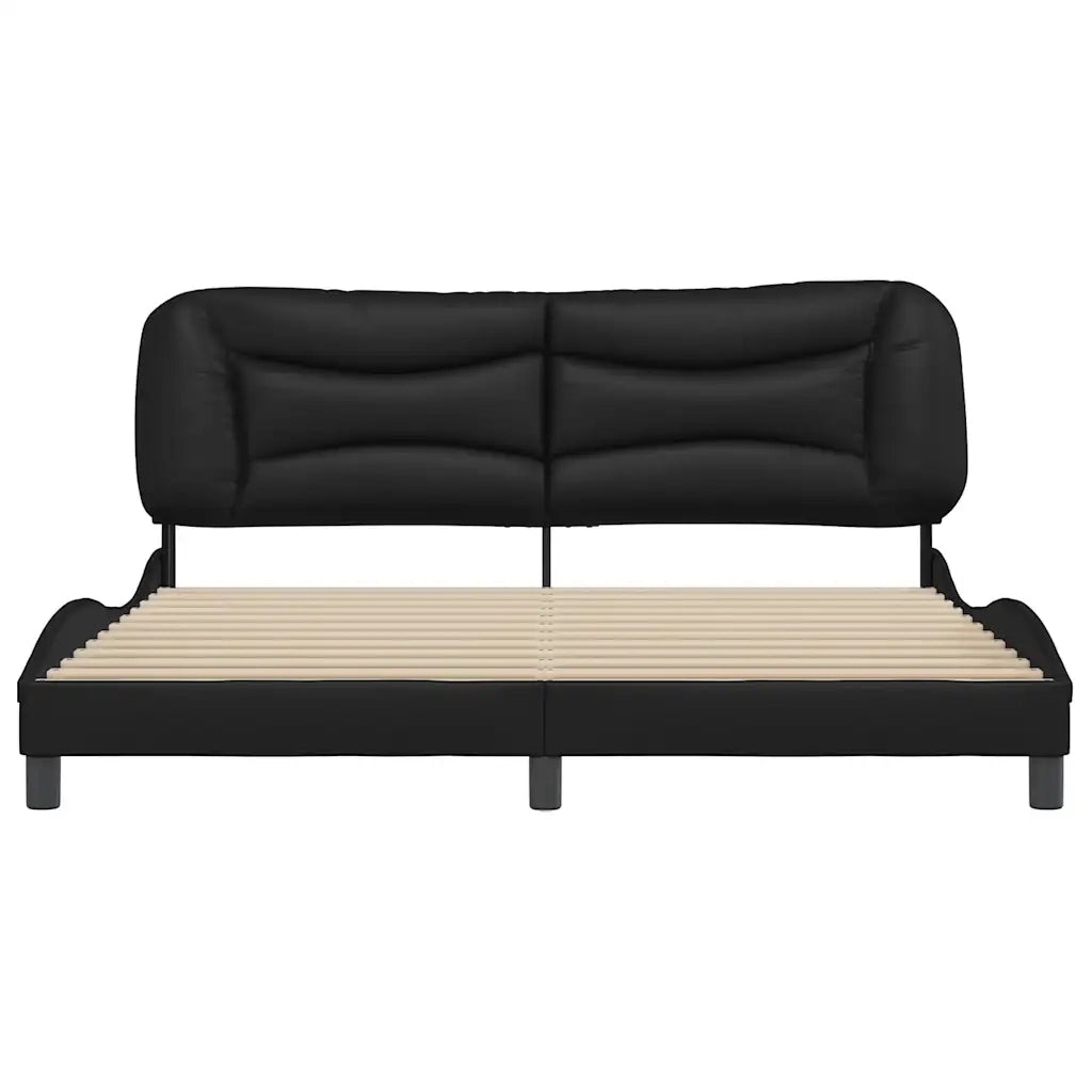 Giroletto senza Materasso Hvar Nero 180x200 cm in Similpelle 3208016