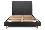 Letto 135x190 cm con testata imbottita - Tessuto Tela opaca
